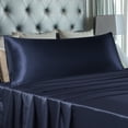 thumbnail image 2 of Unique Bargains 1 PC Satin Envelope Closure Body Pillowcases Navy 20"x72", 2 of 8