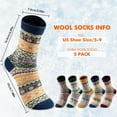 thumbnail image 3 of Wool Socks - Wool Socks for Women Men Soft Thick Warm Winter Knit Vintage Crew Socks Casual, 3 of 6