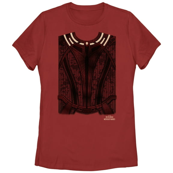 Women's Marvel Doctor Strange in the Multiverse of Madness Wanda Costume Graphic Tee Red Large