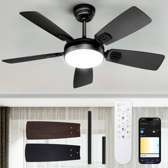 LANHAI Ceiling Fan with Light and Remote Control, 52'' 6-Speed