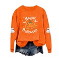 thumbnail image 7 of NAISIBABY Girls Hoodies Size 10-12,Graphic Long Sleeve Crewneck Pullover Halloween Sweatshirt Orange, 7 of 7
