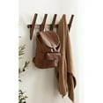 thumbnail image 3 of Kate and Laurel Eland Modern Five-Hook Wall Hanging Coat Rack, 30 x 4 x 12, Walnut Brown, Decorative Wood Coat Rack Wall Mount for Use as Entryway Storage or Mudroom Hooks, 3 of 11