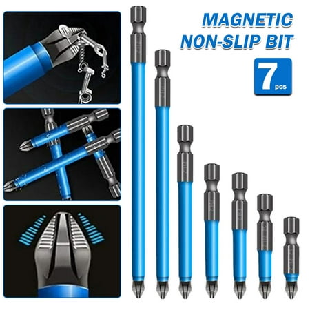 

JTWEEN Magnetic Anti-Slip Drill Bit 7Pcs Magnetic PH2 Screwdriver Bits Set Hand Tools Anti Slip Electric Hex Shank Screwdriver Drill Bit