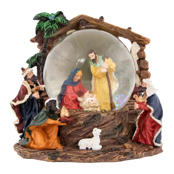 Northlight Holy Family Christmas Nativity Musical Water Globe - 6.75"
