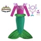 thumbnail image 1 of Disney Princess Ariel Dresses Girls Little Mermaid Costume Carnival Evening Party Dresses for Kids Halloween Dress Up Clothes3T Gao Jinjia LED, 1 of 2