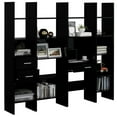 thumbnail image 5 of vidaXL Book Cabinet Set 4 Piece Storage Rack Bookcase Standing Multi Colors, 5 of 11