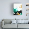 thumbnail image 2 of Trademark Fine Art Alyson Storms  Green and Gold Ribbons 3 Canvas Wall Art, 2 of 4