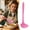 Pink, variant on FXMLRLK Silicone Ladle Soup Spoon 8.3inch, Nonstick Heat Resistant Long Handle Unbreakable Big Round Scoop for Home Kitchen Cooking,Black