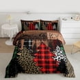 thumbnail image 2 of Homewish Teens Merry Christmas Bedding Comforter Set, Retro Western Buffalo Plaid Twin Comforter Sets, Rustic Lodge Cabin Bedding Set, Super Cozy Room Decor, 2pcs, 2 of 8