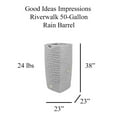 thumbnail image 3 of Good Ideas Impressions Riverwalk 50 Gal Rain Saver, Light Granite (3 Pack), 3 of 9