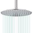 thumbnail image 1 of Pommeau de Douche Pluie Rond Haute Débit Acier Inoxydable Design Haute Pression (B-Chrome 12), 1 of 8