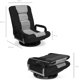 thumbnail image 2 of Songqin Swivel Gaming Chair 360 Degree Multipurpose Floor Chair Rocker for TV, Reading, Playing Video Games w/Lumbar Support, Armrest Handles, Adjustable Foldable Backrest - Black/Gray, 2 of 14