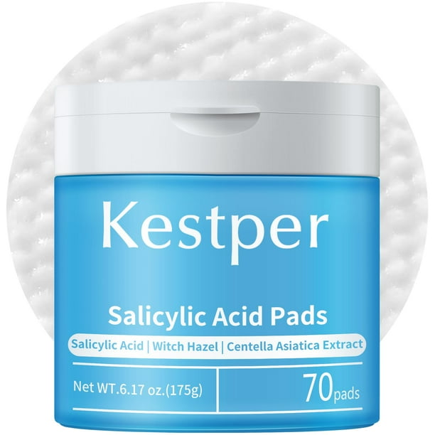 Almohadillas faciales exfoliantes de ácido salicílico Kestper, 70 unidades