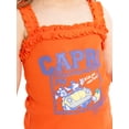 thumbnail image 3 of Disney Minnie & Mickey Mouse Toddler Girls La Dolce Vita Graphic Tank Top with Ruffle Shorts, 2-Piece Set, Sizes 12M-5T, 3 of 8