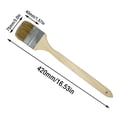 thumbnail image 5 of 2 Pcs Household Straight Head Paint Brush Pig Hair With Long Wooden Handle,Wood Handle Metal Hoop Straight Head Paint Brush Beige White(Brush Head Width 75mm3.0in), 5 of 5
