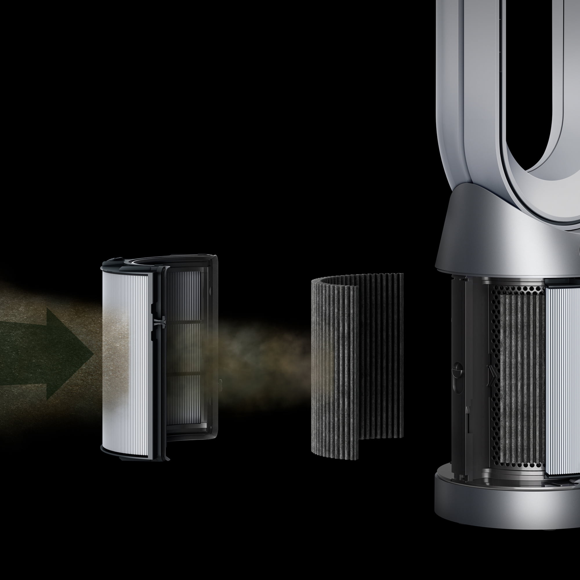 Dyson Purifier Cool Tower Fan TP7C White/Silver HEPA Activated Carbon Filter