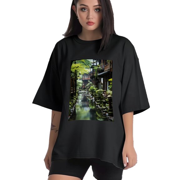 Plus Size Shirt for Women Black Tops for Women Short Sleeves Shirt for Women Japanese Attractions T Shirt Crewneck Shirt for Women XS
