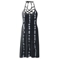 thumbnail image 4 of SMihono Robe d'Été pour Femmes Grande Taille Mode Femmes Décontractée Aguichant à Col en V Robes Imprimées d'Été Sans Manches à Lacets Robe Chandail, 4 of 4