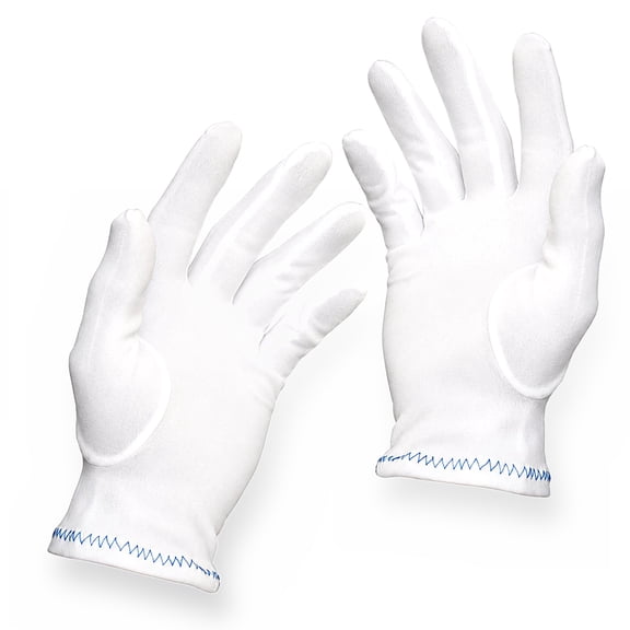 3 Pairs Gloves Legend Nylon White Inspection Gloves - Large