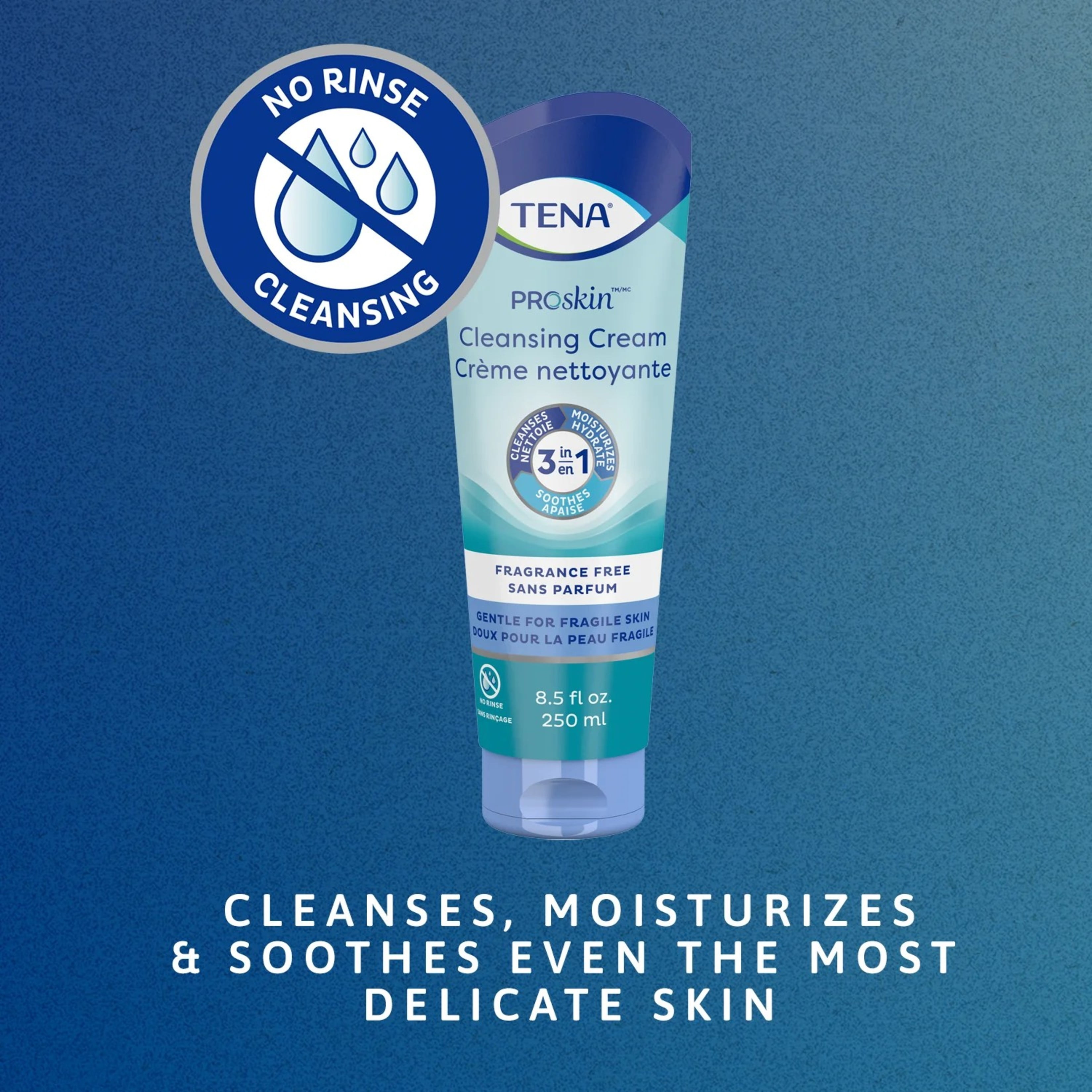 (6 pack) TENA ProSkin Cleansing Cream, Fragrance Free, 8.5 fl. oz
