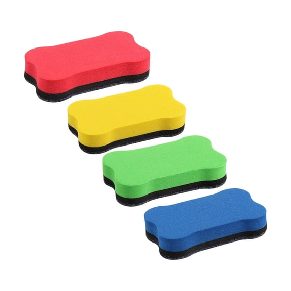 4 Pcs Whiteboard Eraser Bone Shape Board Cleaner Magnetic Dry Erases Board Eraser For Workstations Schools Office
