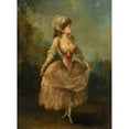 thumbnail image 2 of Jean-Frédéric Schall 19x24 Black Ornate Framed Double Matted Museum Art Print Titled: Dancing Girl, 2 of 5