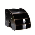 thumbnail image 2 of Organizador de archivos de escritorio perfecl Negro 4 bandejas, 2 of 8