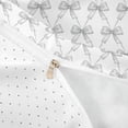 thumbnail image 3 of Meiyoeat Gray Bow Pattern Twin Duvet Cover, Geometric Plaid Twin Bedding,2pcs,No Comforter, 3 of 5