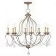 thumbnail image 2 of Livex 8 Light Chesterfield Antique Silver Chandelier Ceiling Lighting 6427-73, 2 of 2