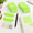 Fluorescent Green-Fluorescent Color, variant on Morandi Blue-Morandi Color 3x3 Inch Transparent Sticky Notes Set with Dual-Tip Marker