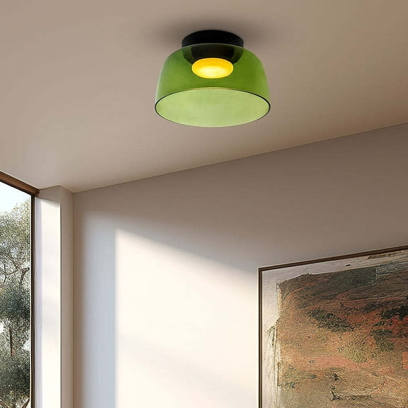 LittleGlovo Morandi Modern Simple Creative Glass Flush Mount Ceiling Light
