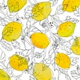 thumbnail image 2 of Loreth, Lanie 12x12 White Modern Wood Framed Museum Art Print Titled - Lemons With Outlined Leaves, 2 of 4