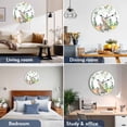 thumbnail image 3 of Large Wall Clock 12 Inch Easter Rabbits Round&nbsp;Silent Decorative Wall Clocks Battery Operated for Living Room Bedroom Kitchen Classroom Decor, Spring Rustic Daisy Floral Leaves White, 3 of 7