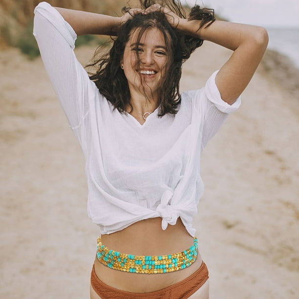 SHOWERORO 12Ud Cinturón De Para Mujer Estilo Bohemio Para Y Baja