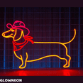 thumbnail image 2 of Glowneon Cowboy Dachshund Dog Neon Sign, Texas Dachshund Wall Led Art, 2 of 5