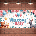 thumbnail image 6 of LUUFILx Welcome Baby Shower Backdrop Cute Baby Room Photography Props Decoration Event Background Banner Party Supplies Gender Reveal, 6 of 9