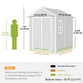 thumbnail image 3 of Outsunny 6' x 5' Plastic Storage Shed with Floor, Window, Lockable Doors, 3 of 10