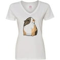 thumbnail image 3 of Inktastic Cute Short Hair Guinea Pig Women's V-Neck T-Shirt, 3 of 5