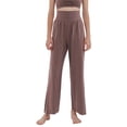 thumbnail image 1 of Pantalones de Yoga de Pierna para Mujer, Holgados y Cómodos, de Cintura Alta, con Bolsillos. Carmín S, 1 of 10