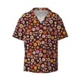 thumbnail image 3 of Goofa 70s Groovy Hippie Retro Printed Men's Casual Short-sleeved Shirt,Lightweight Breathable Button-down,Summer Casual men's top,Versatile Fashion shirt-3X-Large, 3 of 7