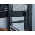 thumbnail image 4 of Linon Levi Twin over Twin Wood Bunk Bed in Black, 4 of 16