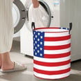 thumbnail image 4 of Lsque America Flags3 pattern Laundry Hamper Basket, Tall Woven Rope Hamper Basket for Clothes, Lightweight Storage Basket, Collapsible Waterproof-Medium, 4 of 8