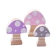 thumbnail image 1 of Adornos de bloques de construcción de hongos de madera para decoración de habitación para accesorios de fotos infantiles Rosa Morado Gris, 1 of 9