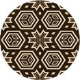 thumbnail image 1 of Ahgly Company Machine Washable Indoor Round Transitional Light Copper Gold Area Rugs, 3' Round, 1 of 7