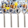 thumbnail image 3 of Hardware Tools, 304 Stainless Steel Lifting Eye Hook Convenient Silver 10Pcs 73mm  for Electrical Equipment, 3 of 7