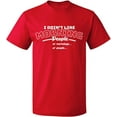 thumbnail image 2 of OXI T-Shirt - I Don’t Like Morning People, Basic Casual T-Shirt for Men's and Women Fleece T-Shirt Short Sleeve - Red Large, 2 of 3