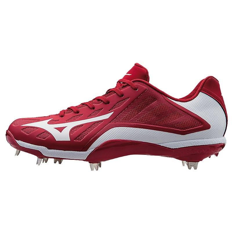 red baseball spikes