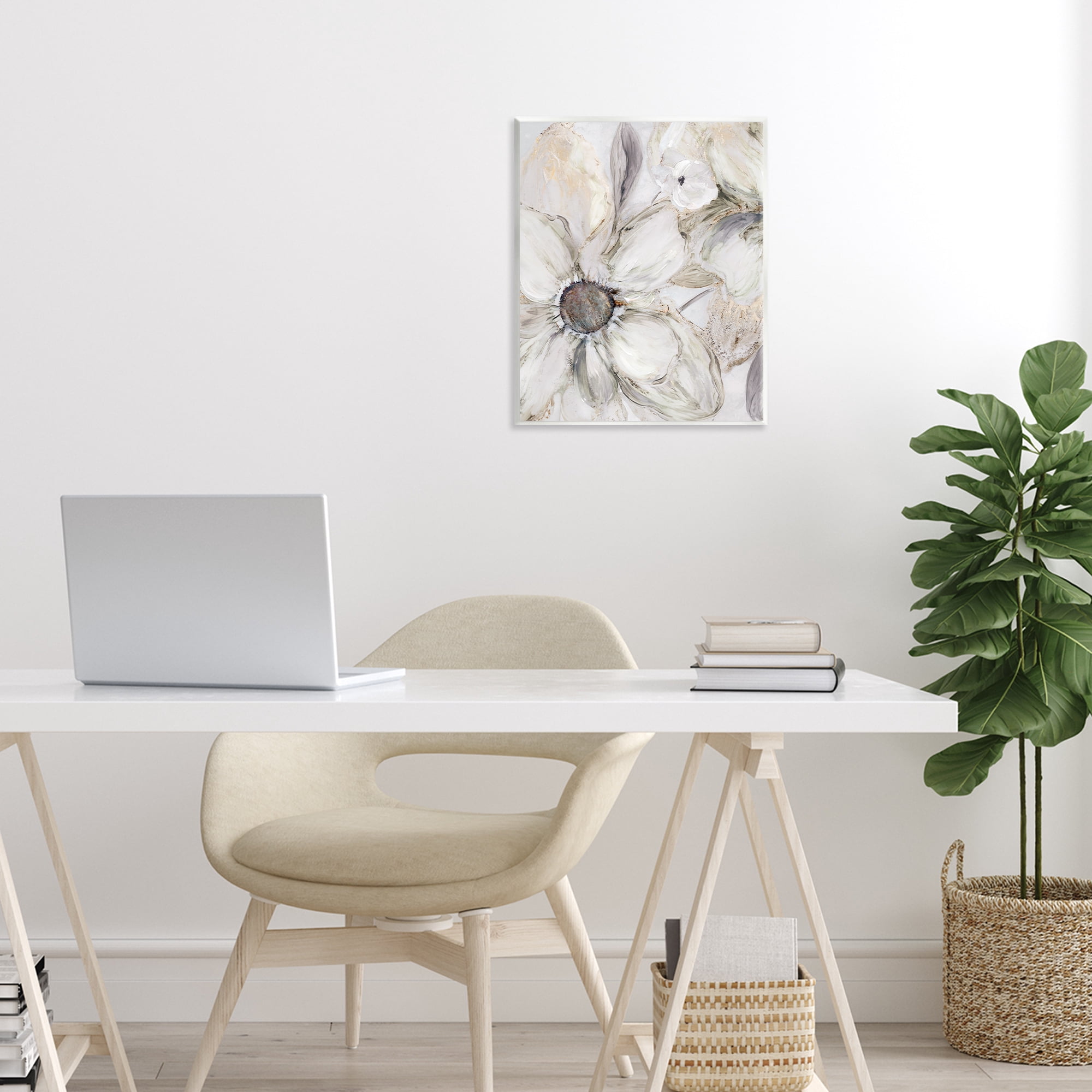 Stupell Industries Neutral Sandstone Blooms Wall Plaque Art, design by Carol Robinson