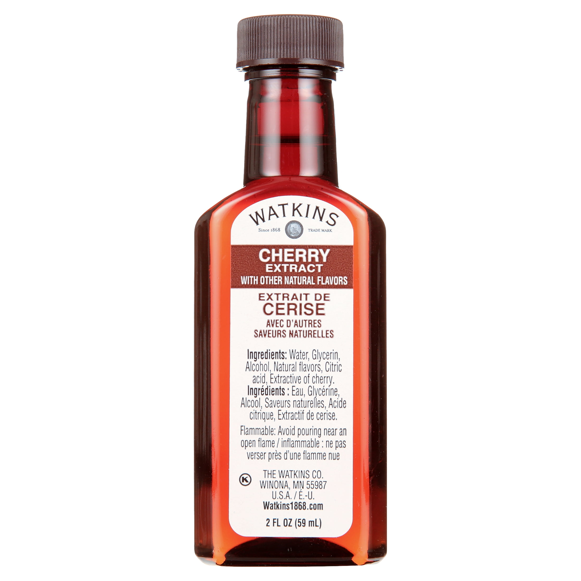 (2 pack) Watkins Cherry Extract with Other Natural Flavors, 2 fl oz (Shelf Stable/Ambient)