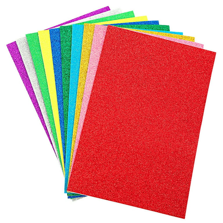 10pcs/Set Glitter Foam Paper Sheets Sponge Soft Touch Art Crafts DIY  Accessories